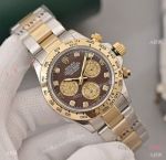 Copy Rolex Cosmograph Daytona 40 Watch Brown Dial with Diamond Markers